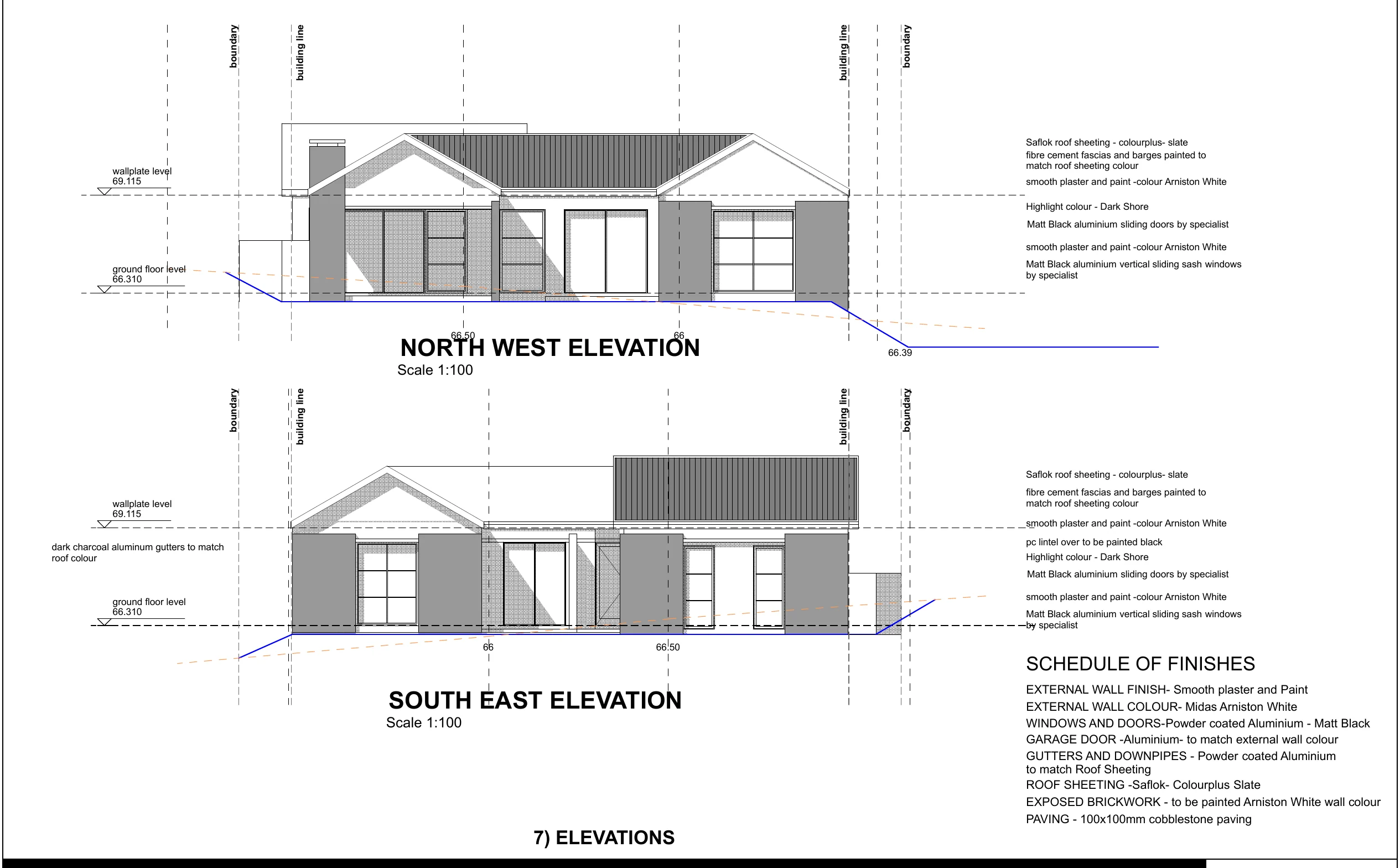 North-west and south-east elevations for The Grace