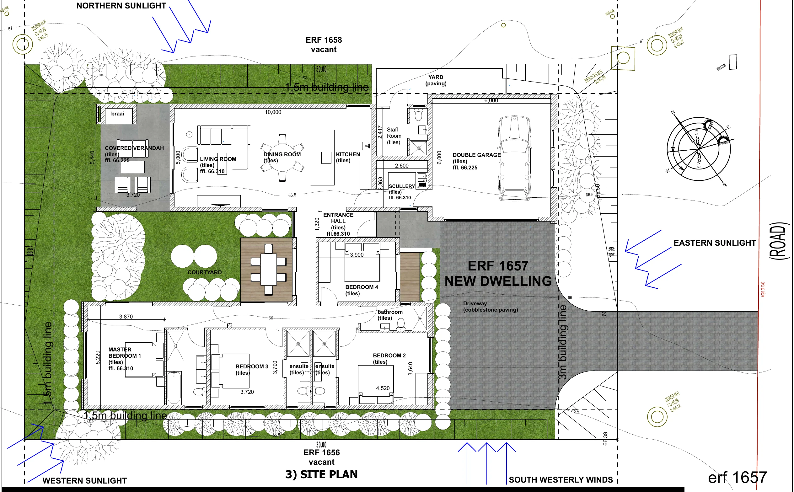 Architectural site plan for The Grace on ERF 1657